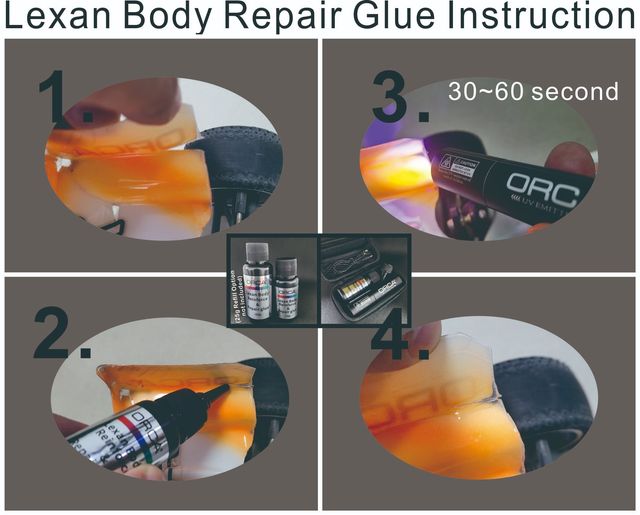 ORCA Lexan Body Reinforce & Repair Glue + UV Emitter Set – Team ORCA USA